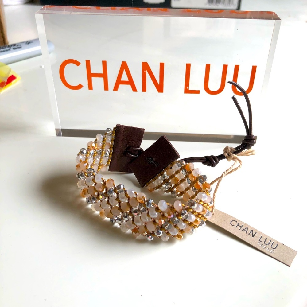 Chan Luu beaded bracelet in champagne/mixed browns